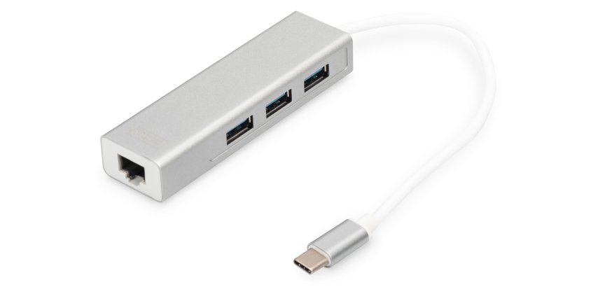 Digitus Hub de USB 3.0 Type-CTM con Gigabit Ethernet
