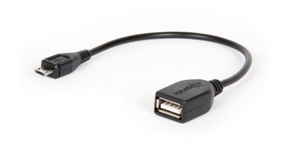 Hamlet micro USB-USB M-F 0.15m USB cable USB 2.0 Micro-USB A USB A 0.48 Gbit/s Black