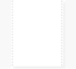 "1000 feuilles de listing autocopiantes blanc 240x12"" 2plis microperforations 4 côtés Bandes Caroll Détachables" - Blanc