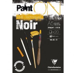 Paint'ON Noir bloc collé 20F A5 250g