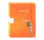 Cahier dessin conquerant piqure couverture carte       offset 17x22cm 16 pages 10x10 90g
