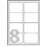 Etiquette autocollante avery adresse jet encre transparent 99,1 x 67,7 mm boite de 200