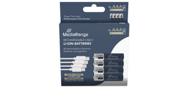 MediaRange MRBAT160 huishoudelijke batterij Oplaadbare batterij AAA Lithium-Ion (Li-Ion)