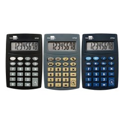Calculatrice de poche liderpapel xf01 8 chiffres    avec pile 99x64x9 mm          pr sentoir de 16u