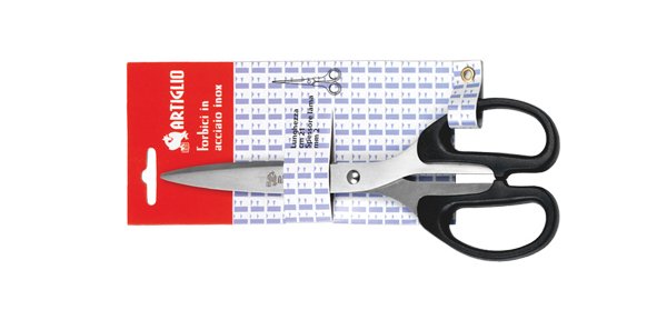 Artiglio 4368T stationery/craft scissors Universal Straight cut Black, Stainless steel