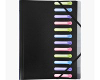 Trieur polypropylène 3 rabats 12 compartiments OPAK - Couleurs assorties