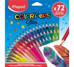Crayon couleur maped color'peps mine resistante    facile a tailler coloris      assortis etui de 72 unites