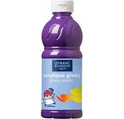Peinture acrylique lefranc bourgeois glossy fluide brillante indélébile multi-supports violet flacon 500ml