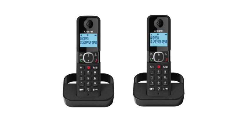 Teléfono Alcatel F860 DUO EU Teléfono DECT Identificador de llamadas Negro