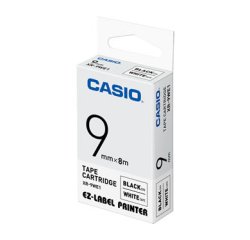 Nastro - 9 mm x 8 mt - nero/ bianco - Casio