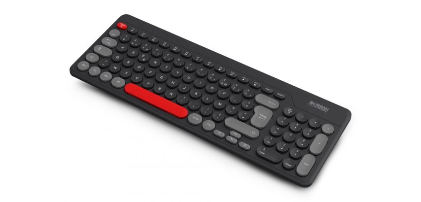Urban Factory OWC24UF clavier Universel RF sans fil AZERTY Français Noir, Gris, Rouge