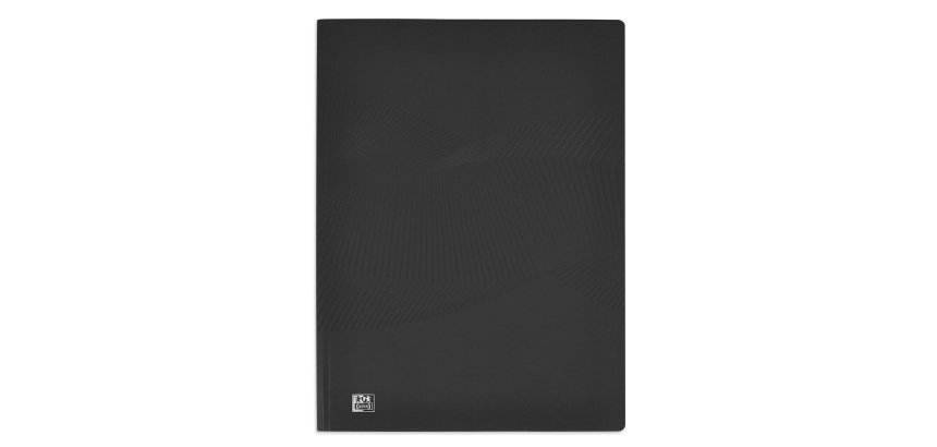Protege-documents elba osmose polypropylene opaque a4 80    pochettes 160 vues decoupe    coin coloris noir