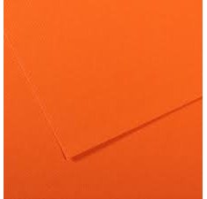 Papier dessin canson feuille mi-teintes n 453 grain        gelatine haute teneur coton   160g 50x65cm unicolore orange