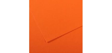 Papier dessin canson feuille mi-teintes n 453 grain        gelatine haute teneur coton   160g 50x65cm unicolore orange