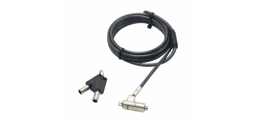 DICOTA D31887 câble antivol Noir, Argent 2 m