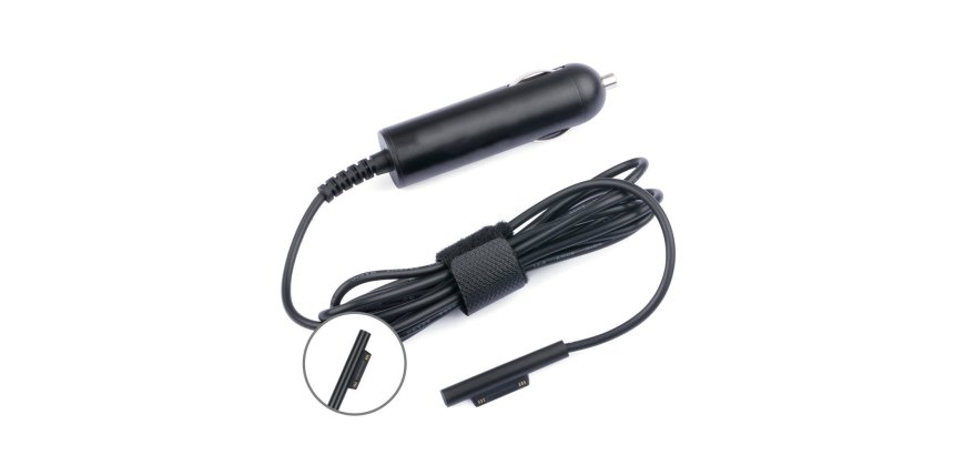 DLH Chargeur voiture allume-cigare 45W pour Microsoft Surface Pro / Go / laptop