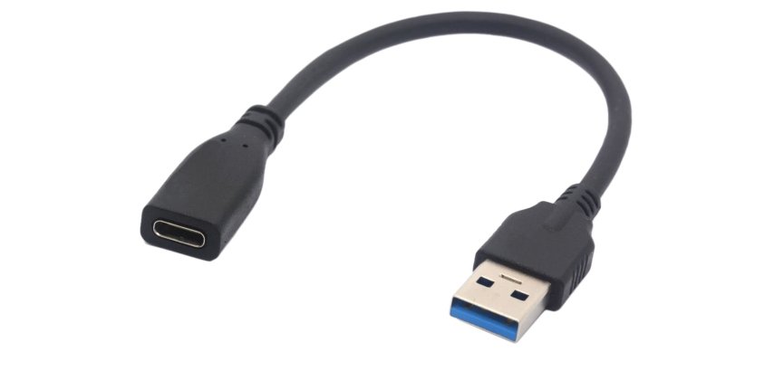 DLH Cable adaptateur USB-C (F) vers USB-A (M) - longueur 22.5cm