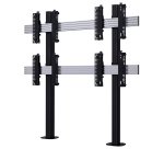 B-Tech BT8372-2X2 152,4 cm (60") Noir, Argent