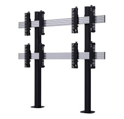 B-Tech BT8372-2X2 152,4 cm (60") Noir, Argent