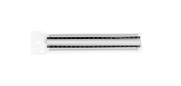 Artiglio 5279 ruler Desk ruler 200 mm Aluminium White