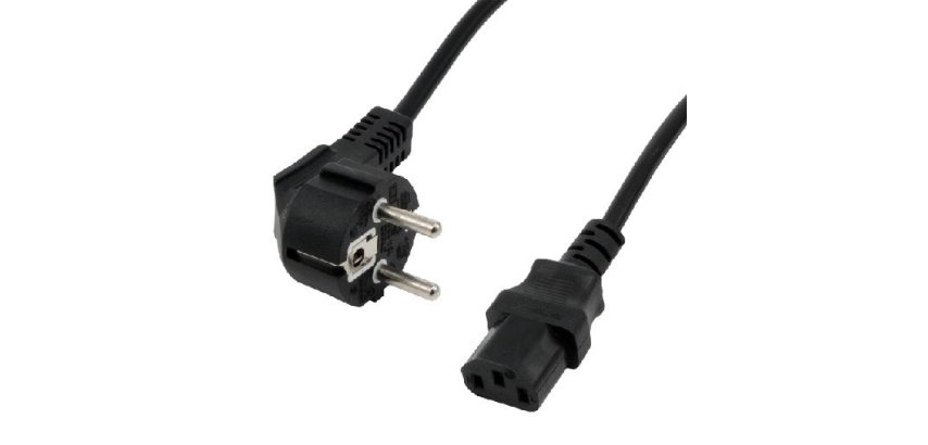 MCL Schuko / IEC C13 Noir 10 m Prise d'alimentation type F Coupleur C13