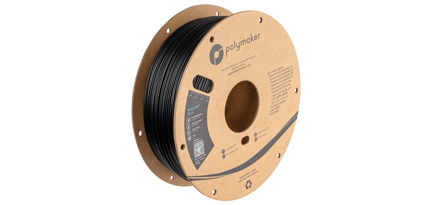 Polymaker PA02001 3D Printing Material Polylactic Acid (PLA) Black 1 kg