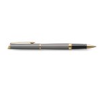 Roller waterman hemisphere metallic capuchon clip pointe fine encre noire coloris gris pierre coffret cadeau