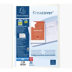 Protège-documents polypropylène rigide Kreacover® 30 pochettes - 60 vues - A4