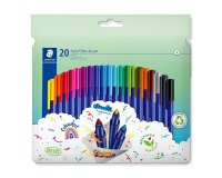 Feutre coloriage staedtler triplus color 323 encre dry   safe corps triangulaire trait 1mm coloris assortis etui 20
