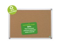 Tableau d affichage liege earth bi office 150x100 cm naturel cadre aluminium 1 unite