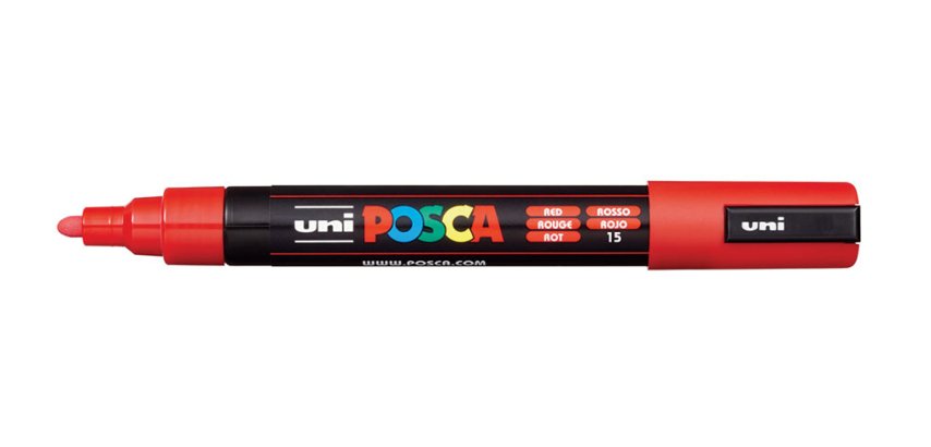 Uni-Ball PC-5M marker Bullet tip Red