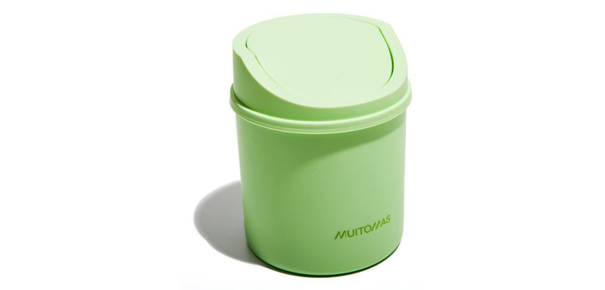 Muitomas DESKBINGN bidone per la spazzatura Rotondo Plastica Verde