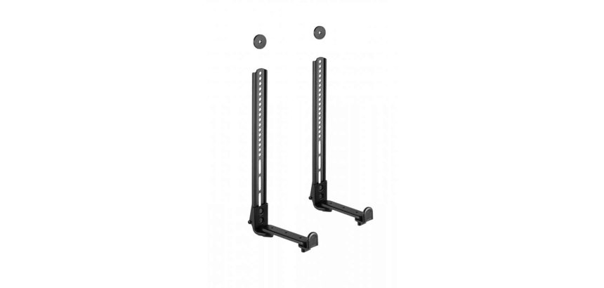 Sopar 23188 supporto da parete per casse acustiche Staffa per TV Acciaio Nero
