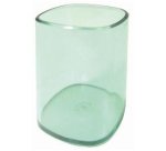 Portapenne a bicchiere - 6,5 x 6,5 x 9,5 cm - trasparente verde - Arda