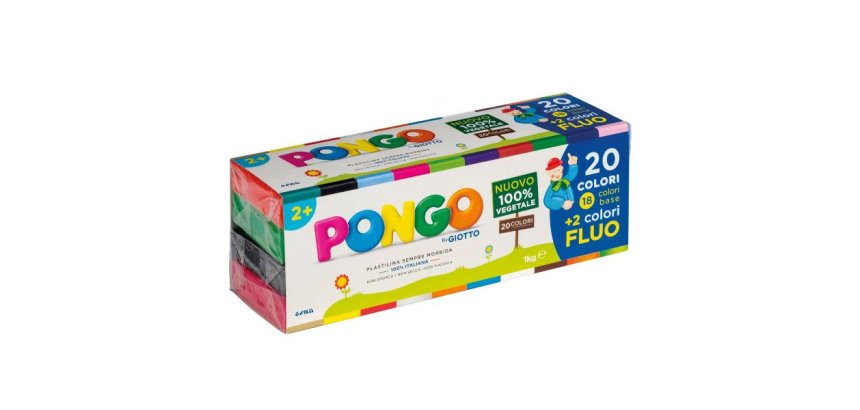 Giotto F601000 composto per ceramica e modellazione Argilla da modellazione 1 kg Colori assortiti 20 pz