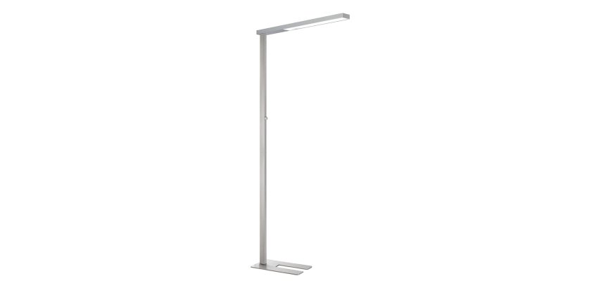 Lampadaire unilux led stratus ergonomique aluminium         recyclable variateur sur le   mat 4250 lumen coloris gris