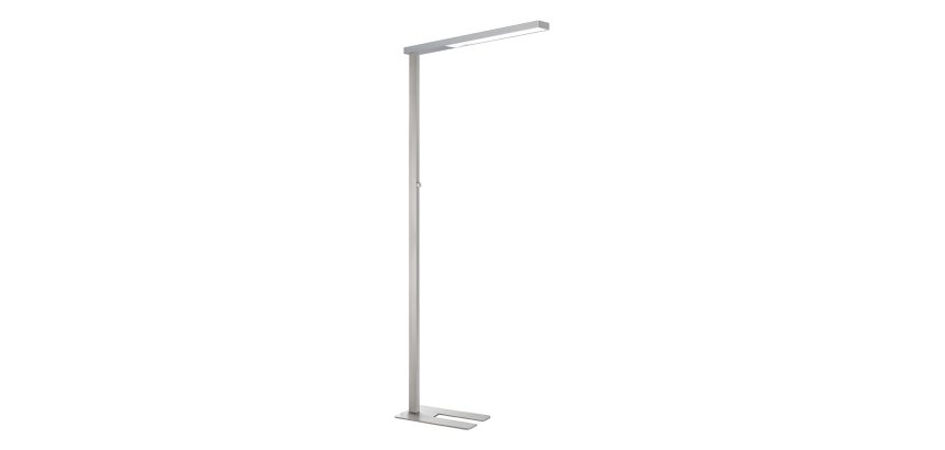Lampadaire unilux led stratus ergonomique aluminium         recyclable variateur sur le   mat 4250 lumen coloris gris