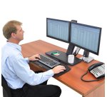 Ergotron WorkFit -A, Dual 55,9 cm (22") Bureau Noir