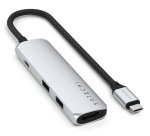 Satechi ST-P4SS hub & concentrateur USB Type-C 10000 Mbit/s Argent