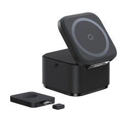 Baseus P10264100123-01 cargador de dispositivo móvil Universal Negro USB Cargador inalámbrico Carga rápida Interior