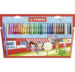 STABILO power felt pen Medium Multicolour 30 pc(s)