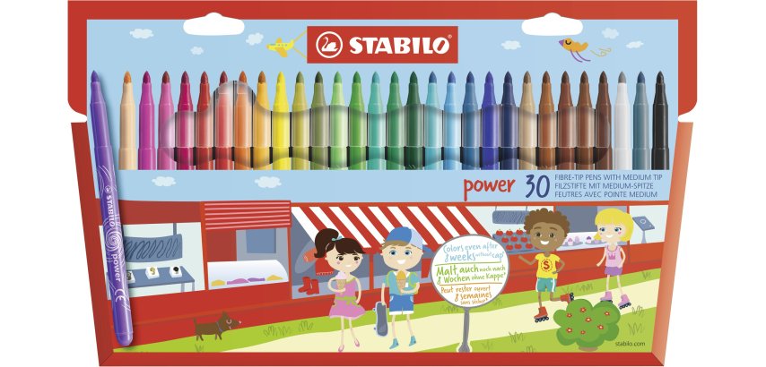 STABILO power felt pen Medium Multicolour 30 pc(s)