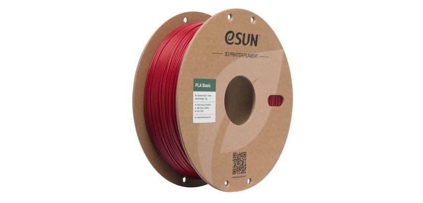 eSUN PLA-BASIC175O-FR1Y1 3D Printing Material Polylactic Acid (PLA) Red 1 kg
