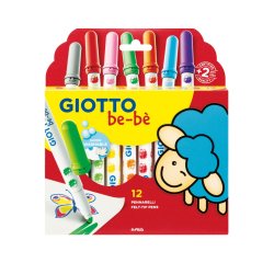 Pennarelli Bebè - colori assortiti - Giotto - conf. 12 pezzi