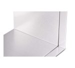 Serre-livres maul aluminium coins arrondis 10x8x10cm      coloris argent