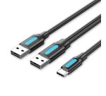 Vention CQKBF cable USB USB 2.0 1 m USB A USB C 0,48 Gbit/s Negro