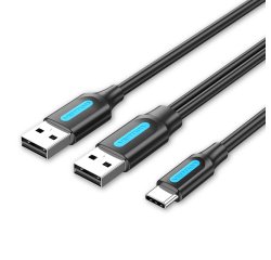 Vention CQKBF cable USB USB 2.0 1 m USB A USB C 0,48 Gbit/s Negro