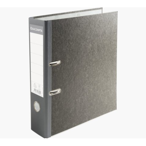 Classeur à levier cartonné Exacompta A 4 - Dos 8 cm gris