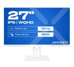 JAPANNEXT JN-IPS270WQHD75F-C65W-HSP-W écran plat de PC 68,6 cm (27") 2560 x 1440 pixels Quad HD LED Blanc