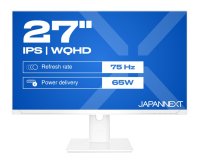 JAPANNEXT JN-IPS270WQHD75F-C65W-HSP-W écran plat de PC 68,6 cm (27") 2560 x 1440 pixels Quad HD LED Blanc